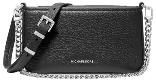 Michael Kors Damska torba typu crossbody Bryant Small Convertible, Sprzęt w srebrnym odcieniu/czarny, Rozmiar Uniwersalny