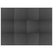 Inne meble biurowe - vidaXL Mata podłogowa  Maty podłogowe 12 szt. 4,32 pianka EVA czarne 92462 - miniaturka - grafika 1