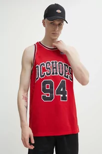 DC t-shirt Shy Town męski kolor czerwony ADYKT03230 - Koszulki męskie - miniaturka - grafika 1