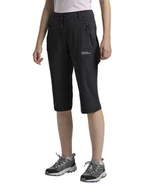 Spodnie sportowe damskie - Jack Wolfskin Szorty funkcyjne "Hikeout" w kolorze czarnym - miniaturka - grafika 1