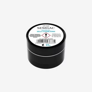 Semilac Żel Budujący Builder JELLY CLEAR PINK 15g 5902751436334 - Żele do paznokci - miniaturka - grafika 1