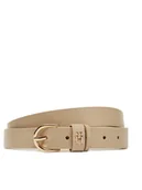 Paski - Tommy Hilfiger Pasek Damski Essential Effortless 2.5 AW0AW16836 Beżowy - miniaturka - grafika 1