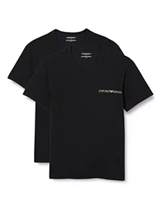 Emporio Armani Underwear Męski pasek z logo V-Neck Core 2-pak, czarny/czarny, S, czarny/czarny, S - Paski - miniaturka - grafika 1