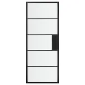 Drzwi wewnętrzne - Artens Drzwi wewnętrzne przesuwne loftowe Chloe 90 Czarne - miniaturka - grafika 1