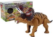 Figurki dla dzieci - Dinozaur Triceratops Żółty Na Baterie - miniaturka - grafika 1