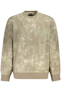 BOSS MĘSKA BLUZA BEZ ZAMKA BRĄZOWA - Bluzy męskie - miniaturka - grafika 1