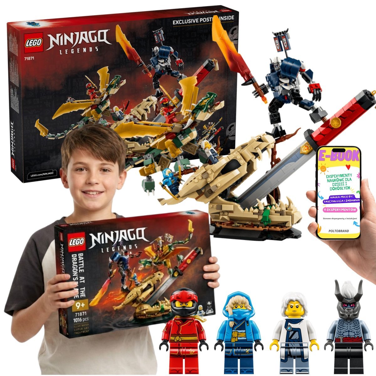 LEGO NINJAGO Bitwa o Smocze Ostrze Smok Mech (71871) + E-BOOK