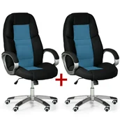 Fotele i krzesła biurowe - B2B Partner Krzesło biurowe Kevin 1+1 GRATIS, niebieski 412040 - miniaturka - grafika 1