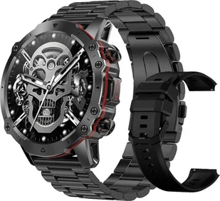 Rubicon RNCF18 czarny + czarny pasek - Smartwatch - miniaturka - grafika 1