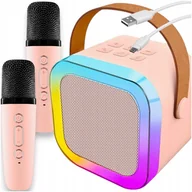 Zabawki interaktywne dla dzieci - Zestaw Do Karaoke 2X Mikrofon + Głośnik Bezprzewodowy Na Prezent Dla Dzieci - miniaturka - grafika 1