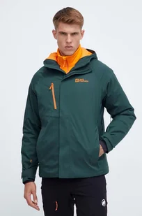 Jack Wolfskin kurtka outdoorowa Troposphere kolor zielony - Kurtki i kamizelki sportowe męskie - miniaturka - grafika 1