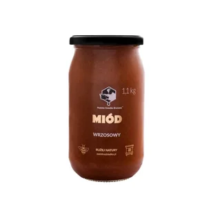 Miód wrzosowy 1,1 kg Pasieka Dziadka Brunona - Miód - miniaturka - grafika 1