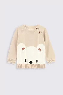 Swetry dla chłopców - Coccodrillo sweter dziecięcy kolor beżowy lekki - grafika 1