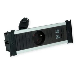 BACHMANN KAPSA S 1xUTE 1xUSB A&C 22W, 0.2m GST18 Francja - Listwy zasilające - miniaturka - grafika 1