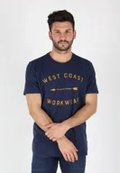 Koszulki męskie - LEE WORKWEAR TEE MĘSKI T-SHIRT REGULAR FIT DARK NAVY L60BFENM 112113257 - Lee - miniaturka - grafika 1