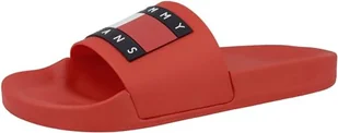 Tommy Jeans Męskie klapki kąpielowe Pool Slide klapki kąpielowe, Deep Crimson, 48 EU - Klapki i japonki męskie - miniaturka - grafika 1