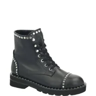 Botki damskie - Stuart Weitzman Skórzane botki MILA LIFT STUDS - miniaturka - grafika 1