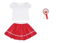 Dresy i komplety dla dziewczynek - ZESTAW NARODOWY BIAŁO-CZERWONY 134-140 3el - miniaturka - grafika 1