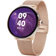 Smartwatch - Zegarek Smartwatch Damski Hagen HB39.110.1410 różowe złoto - miniaturka - grafika 1