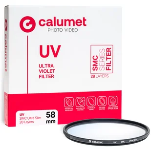 Calumet Filtr UV SMC 58 mm Ultra Slim 28 warstw - Kup za 107,10 zł (taniej o 10 %) wpisując w koszyku kod: ORANGECALUMET10 - Filtry fotograficzne - miniaturka - grafika 1