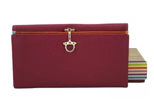 Duży portfel ze złotym zapięciem - Fuksja - Portfele - miniaturka - grafika 3