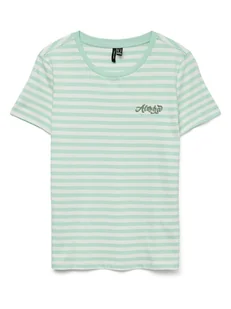 Vero Moda Koszulka w kolorze zielonym - Koszulki i topy damskie - miniaturka - grafika 1
