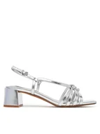 Sandały damskie - Pepe Jeans Sandały PLS90683 Srebrny - miniaturka - grafika 1