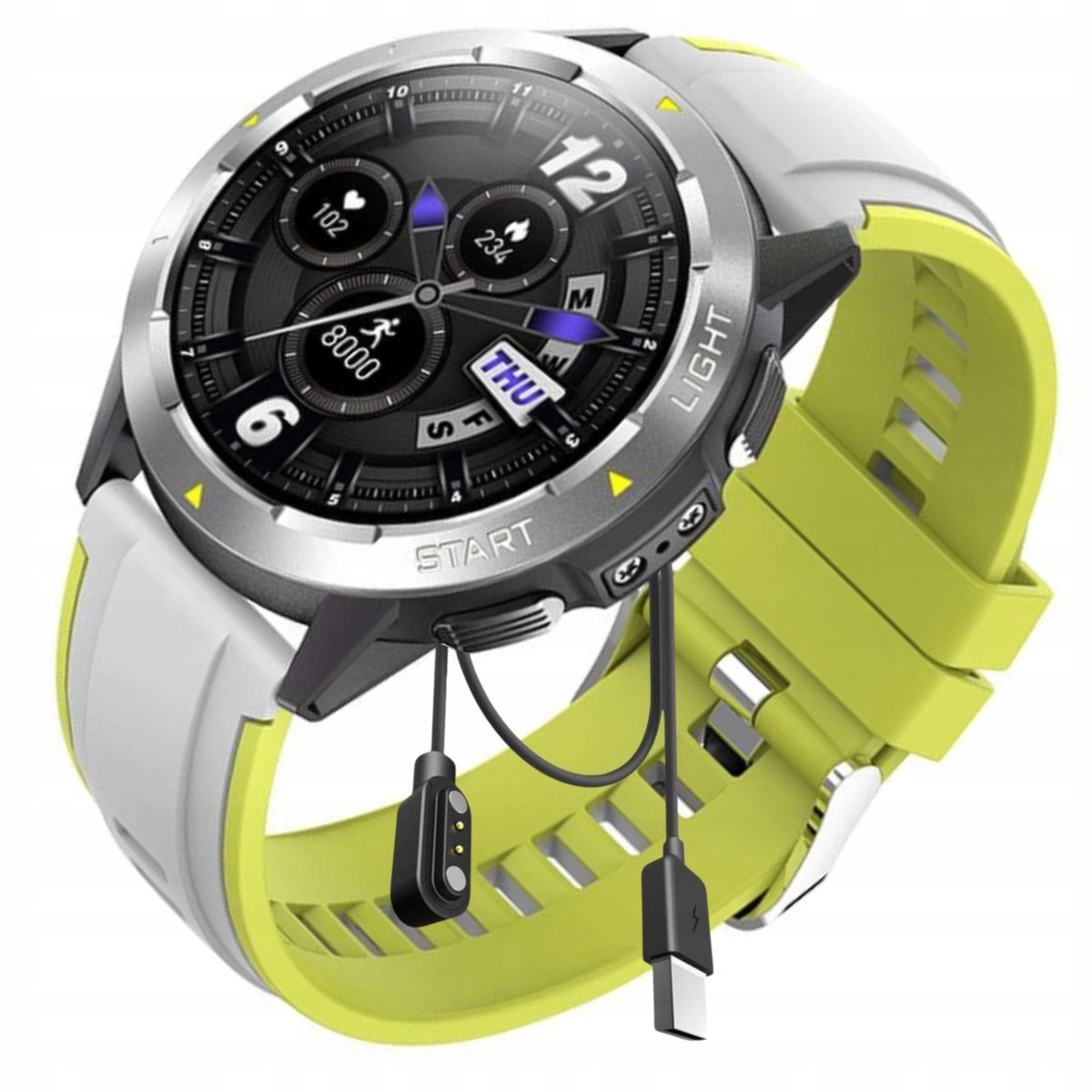 ZEGAREK SMARTWATCH MĘSKI WODOODPORNY MENU POLSKIE SPORT GPS SMART WATCH PL