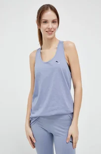 Puma top treningowy Studio Foundation kolor niebieski - Koszulki sportowe damskie - miniaturka - grafika 1