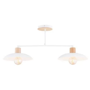 Kobe lampa sufitowa 2xE27 biała/jasne drewno 1319/2 - Lampy sufitowe - miniaturka - grafika 1