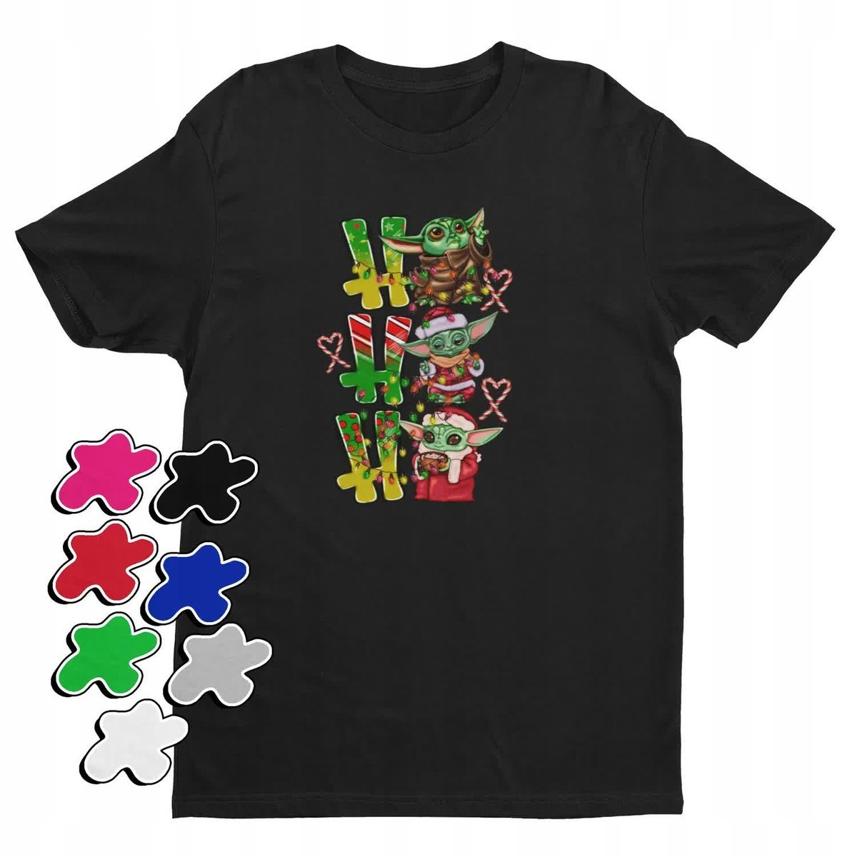 Koszulka T-Shirt Dziecięca Z Nadrukiem Grinch Święta Prezent -M 134-140