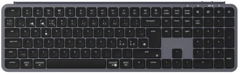 Keychron B6 Pro Ultra-Slim Wireless Keyboard Tri-Mode/Space Grey B6P-K1-BO