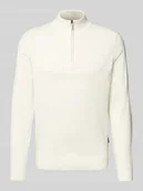 Swetry męskie - Sweter z dzianiny ze stójką - miniaturka - grafika 1