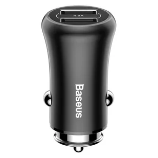 Baseus Gentleman uniwersalna ładowarka samochodowa 2x USB 4.8A czarny (CCALL-GB01) - Ładowarki samochodowe - miniaturka - grafika 1