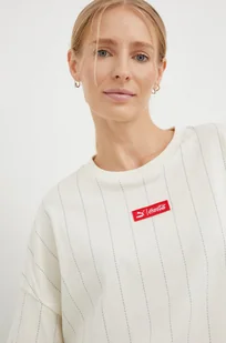 Puma t-shirt bawełniany Puma x Coca Cola kolor beżowy - Koszulki sportowe damskie - miniaturka - grafika 1