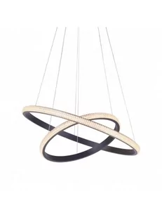 Leuchten Direkt Lampa wisząca LED Musa, 2 pierścienie, czarna - Lampy sufitowe - miniaturka - grafika 1