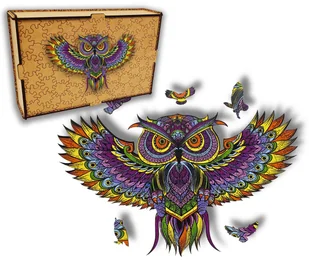 Puzzle Drewniane dla dzieci i dorosłych Sowa Owl w pudełku drewnianym - Puzzle Puzzle Drewniane dla dzieci i dorosłych Sowa Owl w pudełku drewnianym - Puzzle - miniaturka - grafika 1