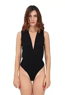 Koszulki i topy damskie - Pinko Pokój Body Georgette Stretch Koszulka damska, Z99_czarny Limuzyna, XXS - miniaturka - grafika 1