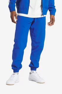 Spodnie męskie - Reebok spodnie dresowe CL Vector Trackpant kolor niebieski gładkie IA2510-NIEBIESKI - grafika 1