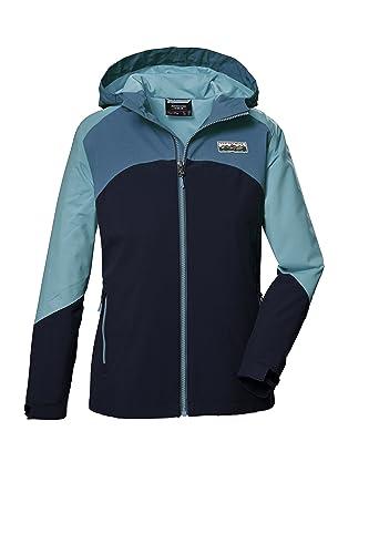 killtec Dziewczyny Funkcjonalna kurtka/kurtka outdoorowa z kapturem KOS 335 GRLS JCKT, blue, 140, 41646-000