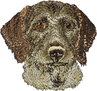 Plecaki - Wyżeł niemiecki szorstkowłosy, Drahthaar - naszywka w kształcie psa, haftowana łatka, unikatowa ozdoba do plecaka marki Art-Dog - miniaturka - grafika 1