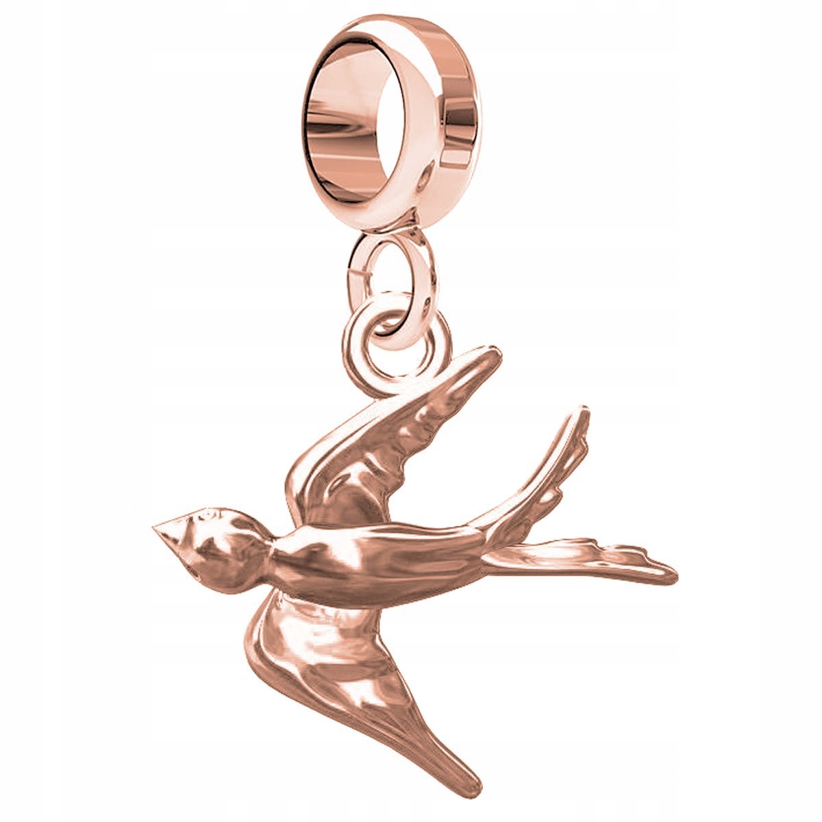 Charms Pozłacany Ptak Jaskółka Ptaszek Bird Wrona Wróbel Kaczka SREBRO 925