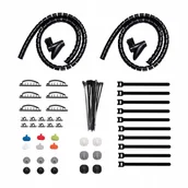 Pozostałe akcesoria sieciowe - Organizer Biurkowy do Kabli Zestaw Uchwytów Kablowych Spacetronik SPK-102 - miniaturka - grafika 1