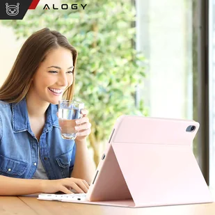 Etui ochronne z klawiatura bezprzewodowa Alogy Keyboard Case z miejscem na rysik do Apple iPad 10.9 2022 Różowe + Szkło - Części i akcesoria do laptopów - miniaturka - grafika 11