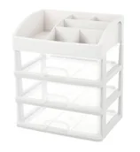 Biżuteria - akcesoria - Ag605G Organizer Z 3 Szufladami Na Kosmetyki Biżuterię Przegrody Kremowy - miniaturka - grafika 1