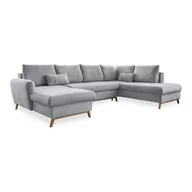 Narożniki - Jasnoszara rozkładana sofa w kształcie litery "U" Miuform Scandic Lagom, prawostronna - miniaturka - grafika 1