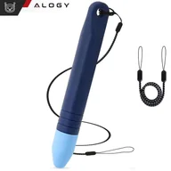 Pozostałe akcesoria do telefonów - Rysik pojemnościowy długopis dotykowy do ekranów do telefonu tabletu Alogy Stylus Pen dla dzieci 10 cm Niebieski - miniaturka - grafika 1