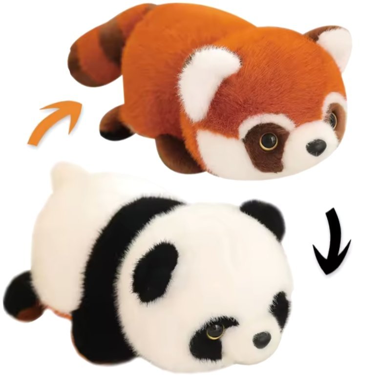 MASKOTKA PLUSZOWA PANDA CZERWONA SZOPO-PANDA 2w1 50cm