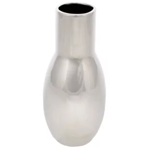 Wazon ceramiczny Belly, 9 x 21 x 9 cm, srebrny - Wazony i flakony - miniaturka - grafika 1
