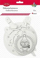 Pozostałe akcesoria dla plastyków - Titanum Dekoracje kartonowe do kolorowania 12szt - miniaturka - grafika 1